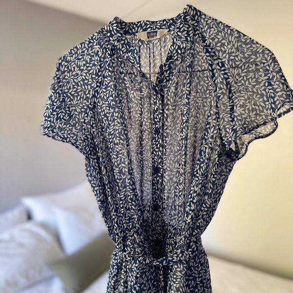 Midi Dress - vintage blue semi-sheer (made in Japan) - Picture 4 of 8